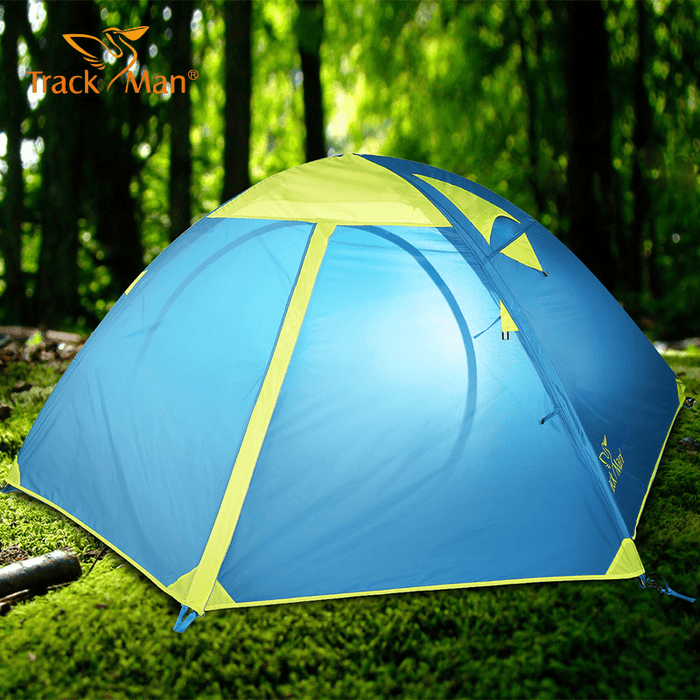 Trackman TM1218 Outdoor 2 Person Camping Tent Double Layers 82.6X55X43.3Inch 3 Season Hiking Tents