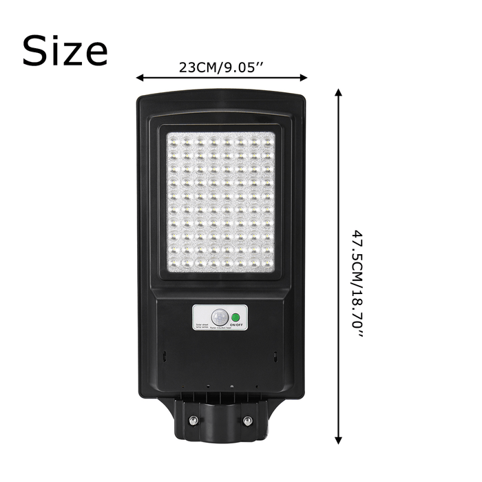 23*47CM Waterproof 80 LED Solar Street Light 120 Degree with Remote Control