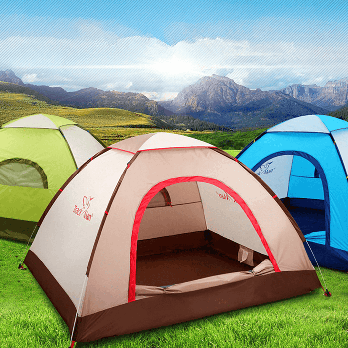 Trackman TM1113 3 Person Camping Tent Quick Automatic Opening Waterproof Hiking Picnic Season Tents