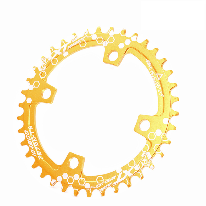 BIKIGHT BCD104 Chainring 32/34/36/38T Mountain Bike Discs Bike Components round Narrow Wide Chainring Bicycle Chainwheel