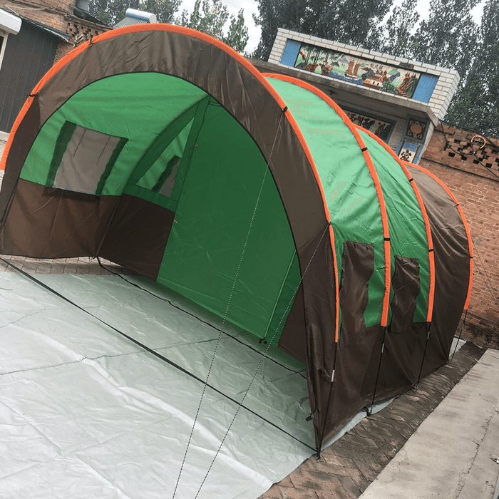 8-10 People Large Tunnel Tent Waterproof Double Layer for Family Party Outdoor Travel Camping Tent