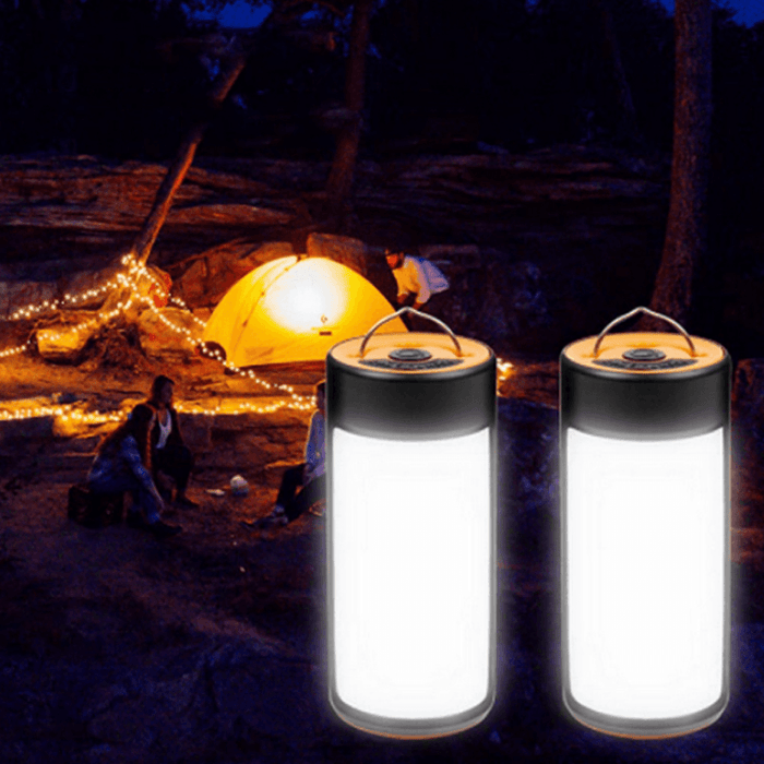 Ipree® 400LM 6000K Camping Light 5 Modes Adjustable USB Rechargeable Hanging Tent Lamp with Power Bank