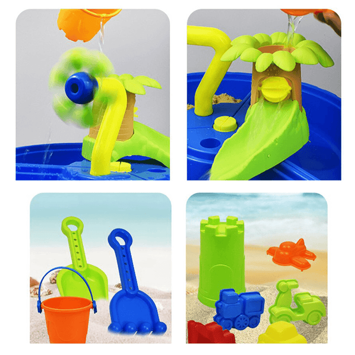 Sandboxes Sand & Water Table Beach Toys Set Beach Play Table Outdoor Garden Beach Table Sand Play Tool for Children