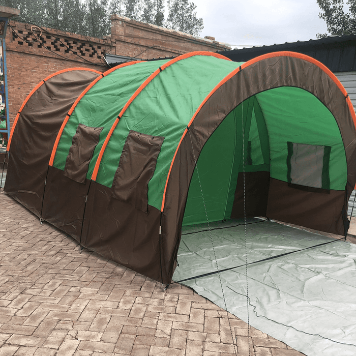 8-10 People Large Tunnel Tent Waterproof Double Layer for Family Party Outdoor Travel Camping Tent