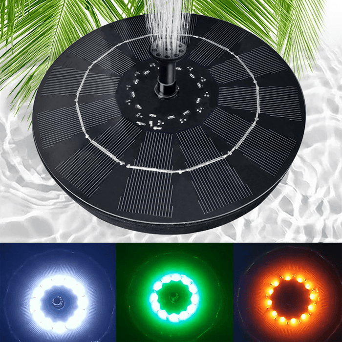 LED Solar Fountain Pump 3W 5V Portable Solar Powered Water Fountain Pump