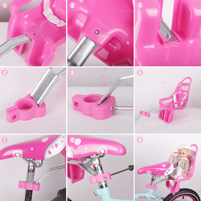 Baby Seat Stroller Decoration Children'S Bicycle Doll Back Seat Free Sticker Doll Back Seat Ourdoor