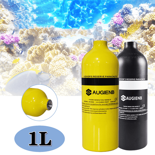 1L Scuba Diving Tank Mini Oxygen Scuba Tank Respirator Air Tank for Underwater Snorkeling Breath Diving Equipment