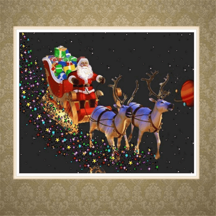 Full Drill Santa Claus DIY 5D Diamond Paintings Cross Stitch Kits Home Decorations