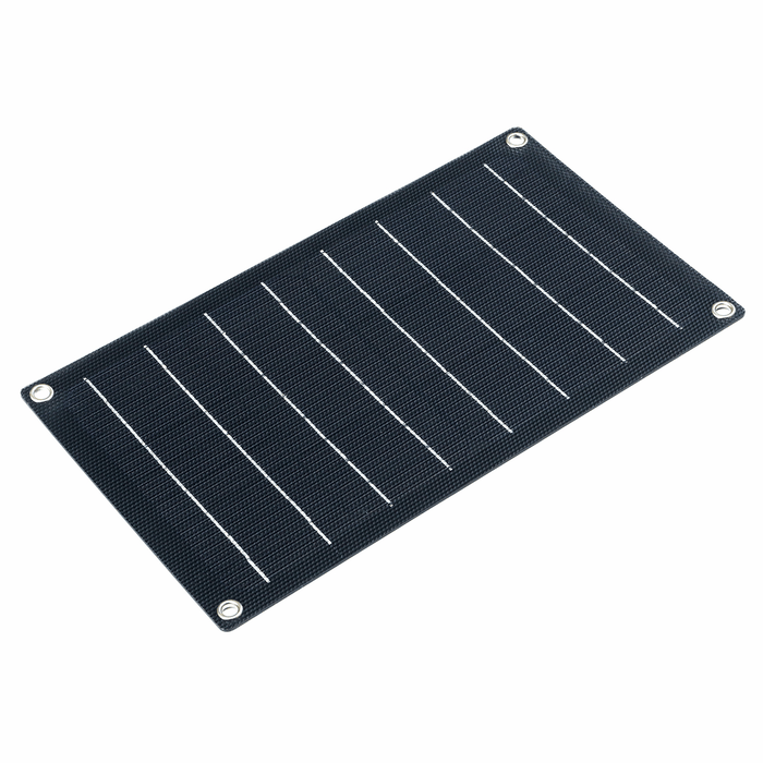 10W Waterproof Solar Panel Matte Texture Car Emergency Charger with 4 Protective Corners USB+DC