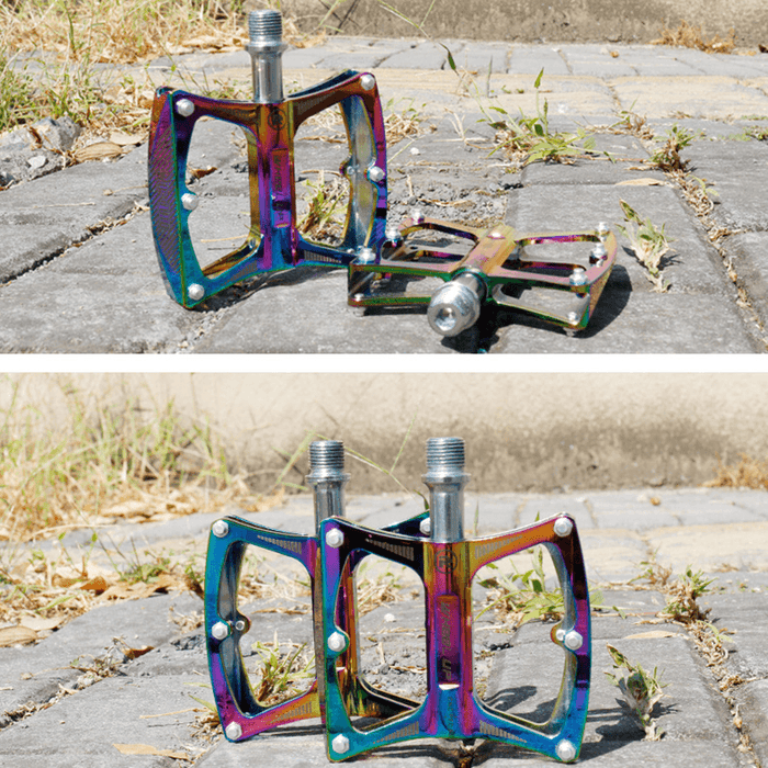 WHEEL up LXK340-02 Colorful Aluminium Alloy Bearing Skidproof Bike Pedals Outdoor Cycling Bicycle Pedals Bicycle Accessories