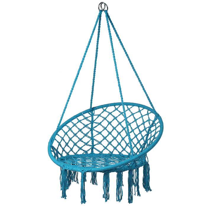 Macrame Swing Chair Kids Hanging Hammock Chair Max Load 125Kg Outdoor Indoor Garden