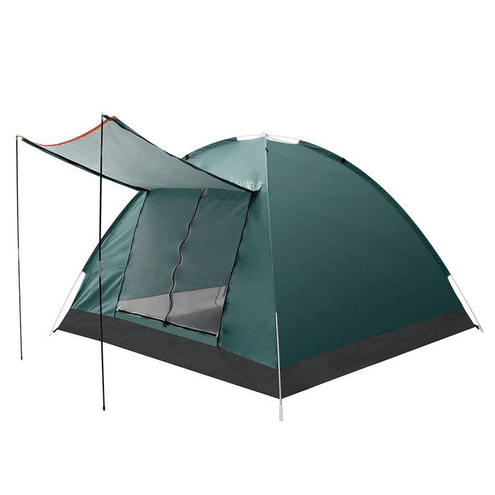 Ipree® 3-4 Person Double Layer Camping Tent with Double Door Outdoor Waterproof Awning Tent 125X200X200Cm for Fishing Camping Party