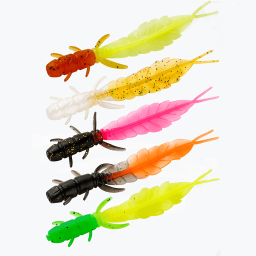 JOHNCOO 75Mm/1.3G 30PCS Fishing Lures Two Color Soft Lures V-Shaped Tail Fishing Tackle