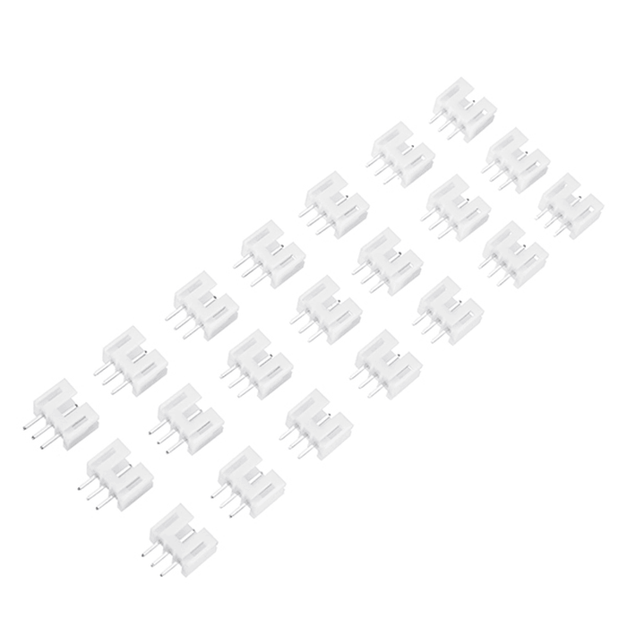 Excellway® 20Pcs 24AWG PH2.0 3Pin Terminals Wire Electronic Line Single Head