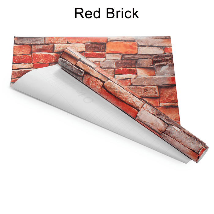 3D Simulation Brick Wall Paper Self-Adhesive Brick Stone Wallpaper Fashion Restaurant Hotel Store Decoration Water Wall Sticker