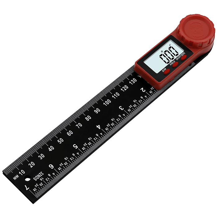 2 in 1 Folding Digital LCD Angle Finder Ruler Stainless Steel Ruler 360 Degree Protractor