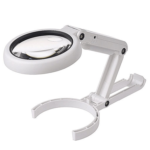 5X 10X USB 8 LED Lights Handheld Stand Desktop Reading Magnifier