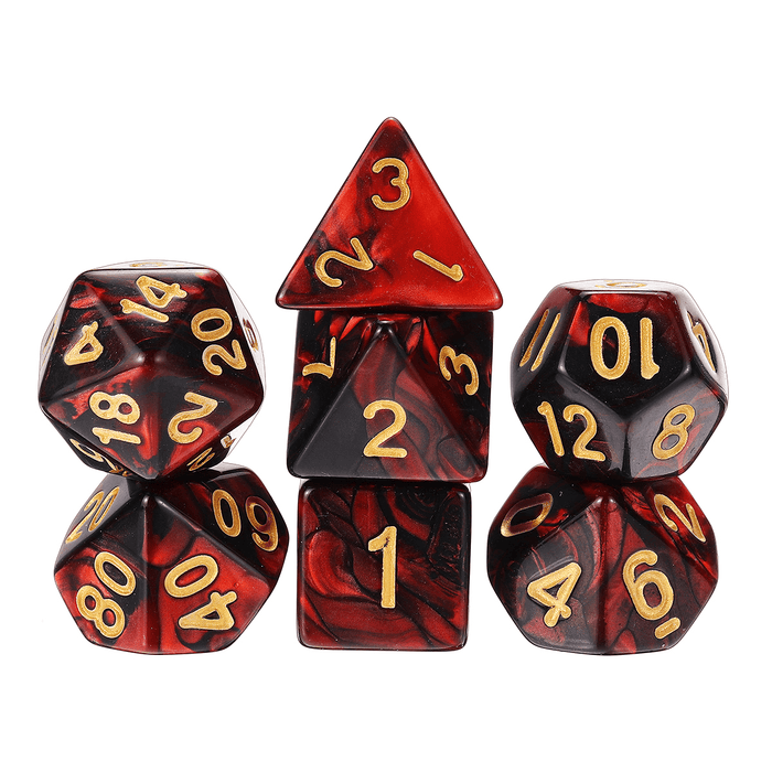 35PCS Metal Polyhedral Dices Set for Dungeons & Dragons Dice Desktop RPG Game