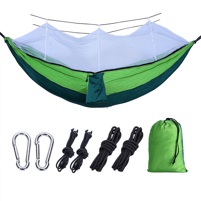 Ipree® 260*140CM with Mosquito Net Portable Travel Hammock Comfortable Hommock Camping Bed Fits 2 Persons