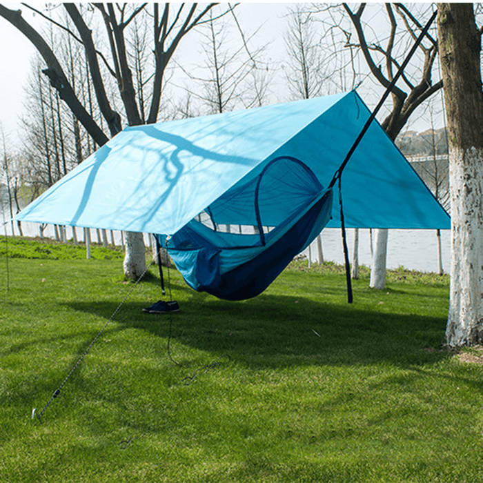 Outdoor Tent Sunshade Portable Hammock Rain Fly Waterproof Tent Tarp Camping Backpacking Tarp