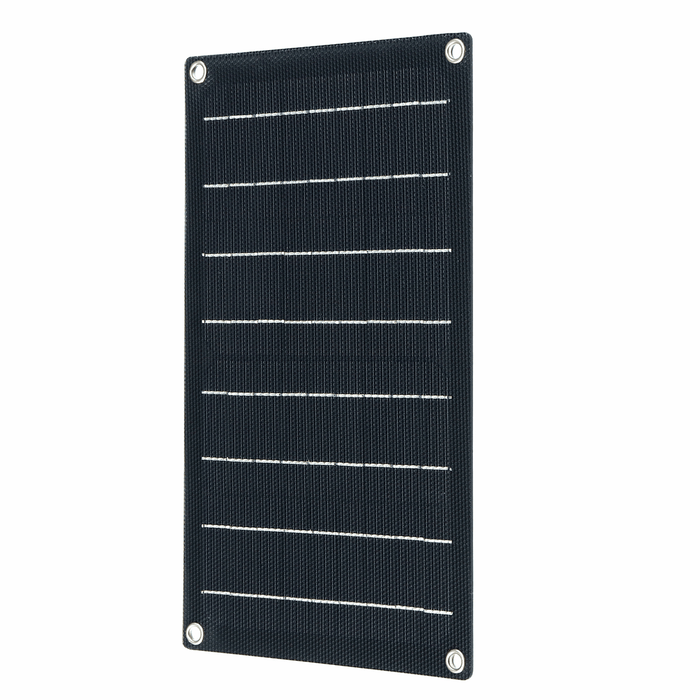 10W Waterproof Solar Panel Matte Texture Car Emergency Charger with 4 Protective Corners USB+DC