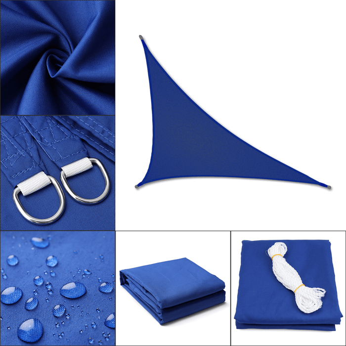 Waterproof Sunshade Sail for Tent - Regular/Right Triangle Blue Shade Canopy for Outdoor Protection