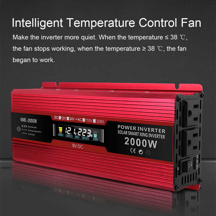 KME-2000W LCD Solar Inverters Anti-Reverse Protection Inverter Modified Sine Wave Power Inverter