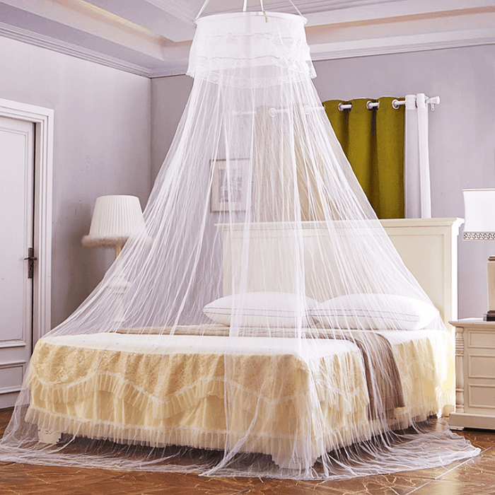 Round Ceiling Anti-Mosquito Net: High-Density Polyester Mesh with No Installation Required