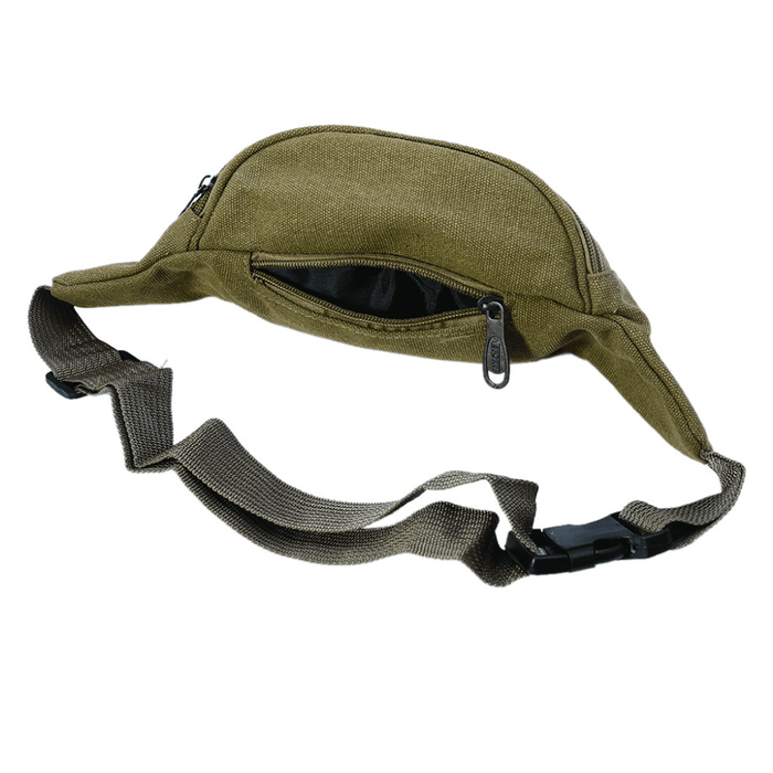 Men Canvas Waist Bag Outdoor Camping Hiking Traveling Sports Bag Storage Bag