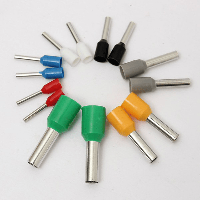 600Pcs Insulated Cord End Terminal Boots Lace Cooper Ferrules Kit Set Wire Copper Crimp Connector