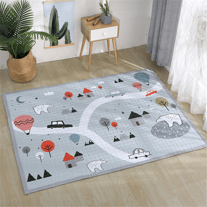 Polyester Baby Play Mat Crawling Kids Game Gym Activity Carpet Blanket Floor Rug