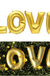 4Pcs Gold Silver LOVE Set Mylar Foil Balloons for Birthday Wedding Party Home Decorations