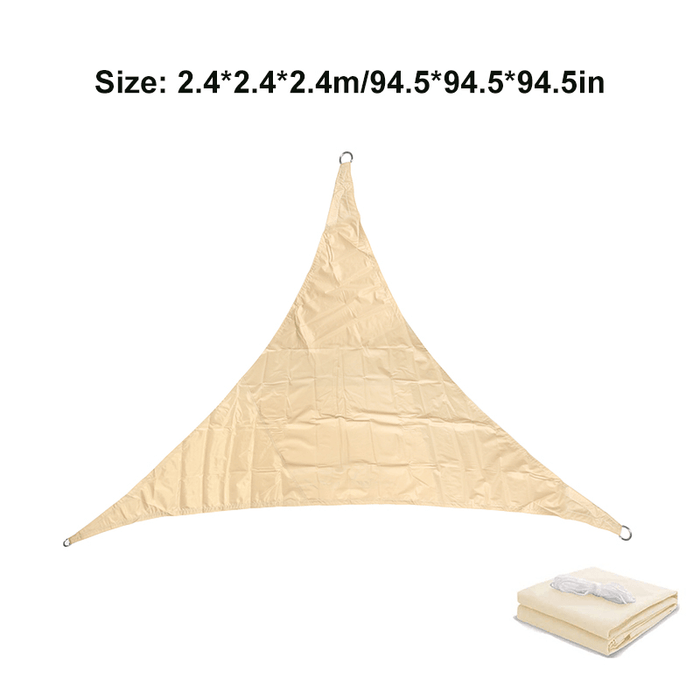 Triangle Sun Shade 95% UV Resistant Waterproof Breathable Folding Canopy Outdoor Patio Beach Camping Travel