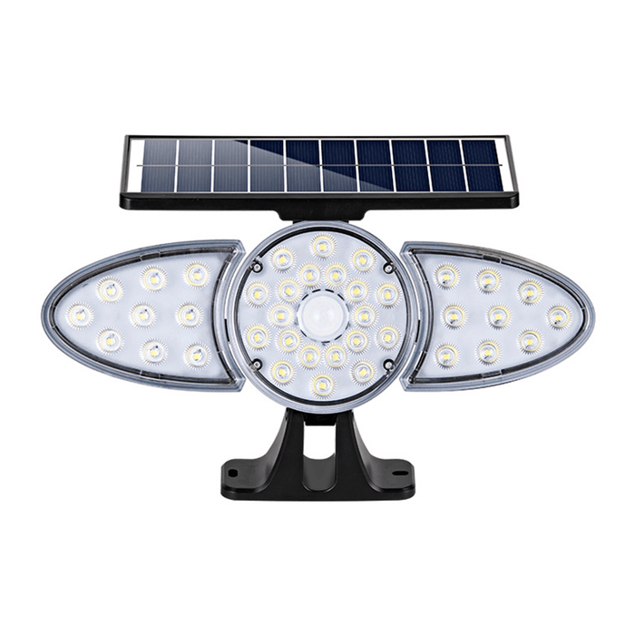 LED Solar Wall Light Adjustable Head IP65 Waterproof Super Bright Body Sensor Light Solar Spotlight for Outdoor Garden Yard