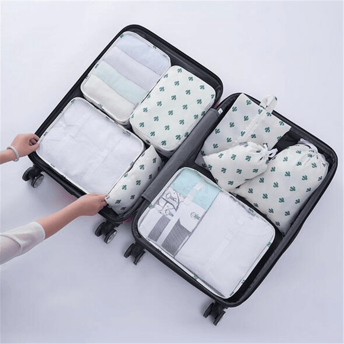 8PCS Travel Luggage Organizer Set Storage Pouches Suitcase Packing Bags