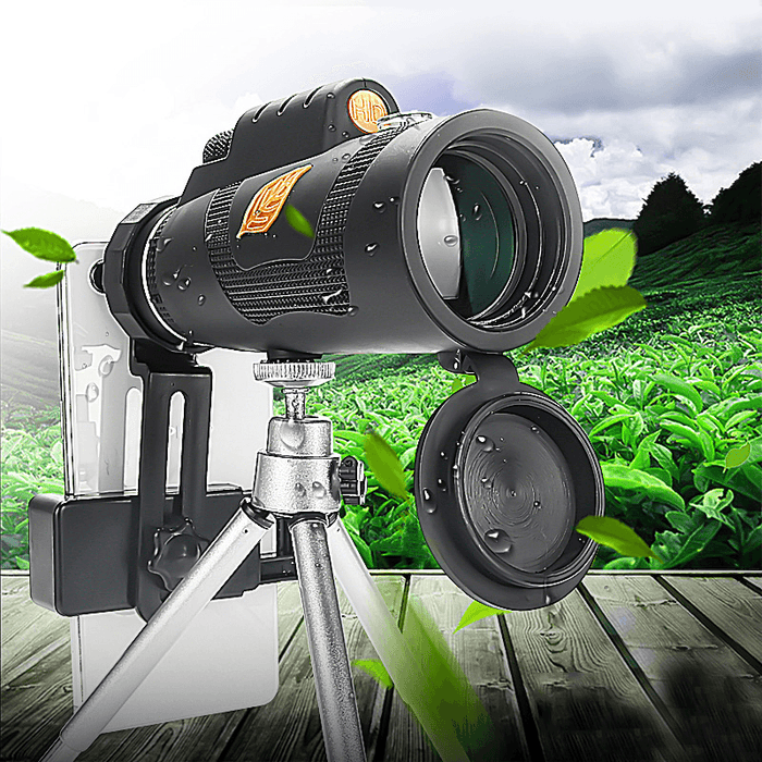 Moge 12X50 Powerful Telescope Set 20Mm Ocular FMC Film HD Professional Monocular with Tripod Phone Holder