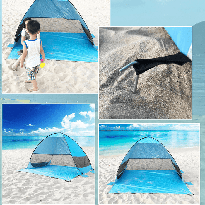 Fully Automatic P0P-UP Tent 2 Second Quick Open Beach Tent with Storage Bag Portable UV Protection Sunshade