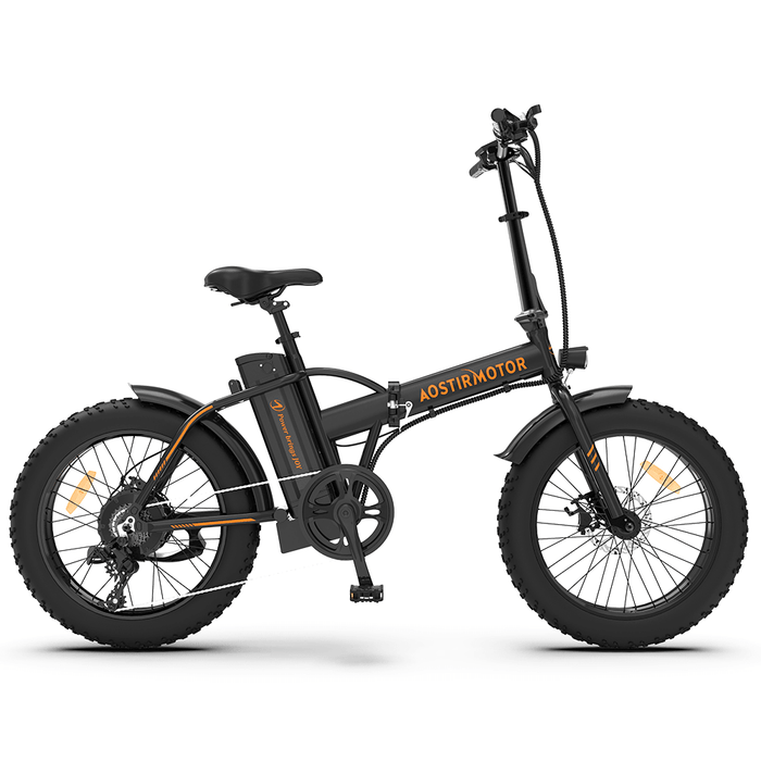 [US DIRECT] AOSTIRMOTOR A20 Electric Bike 20Inch 500W 36V 13Ah 40Km/H Max Speed 25-35Km Mileage 120Kg Max Load Mountain Fat Tire Electric Bicycle