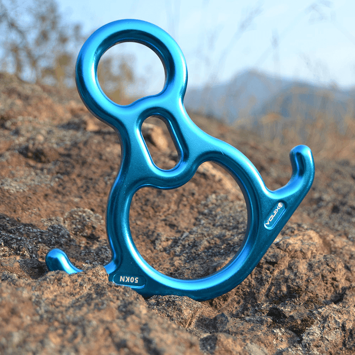 Xinda Camping Eight Rings Descender Hook Climbing Mountaineering Downwards Protector Device