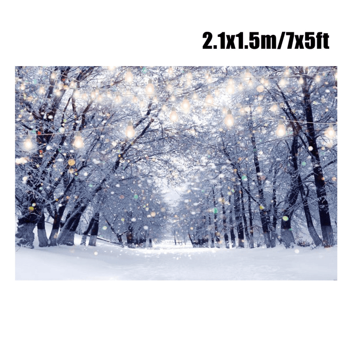 Christmas Snowflake Fantasy Forest Decor Photography Background Cloth Prop