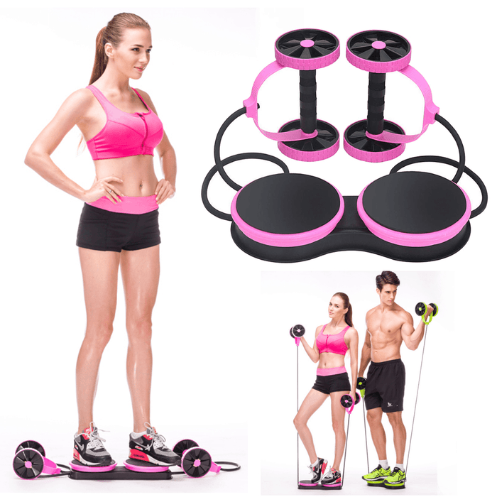 Multi-Function Home Abdominal Wheel Roller Arm Waist Leg Muscle Trainer Fitness Exercise Tools