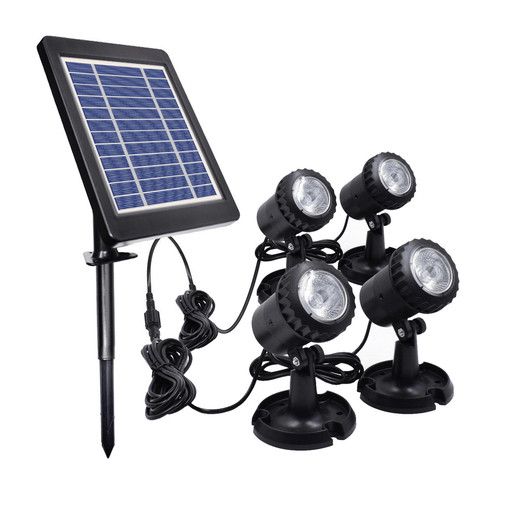 IP68 4 In1 Waterproof Underwater Fountain Pond Lights Solar Light LED Spotlights with Green/Blue/White Lamps for Outdoor Amphibious Lawn Pool Garden Path Aquarium