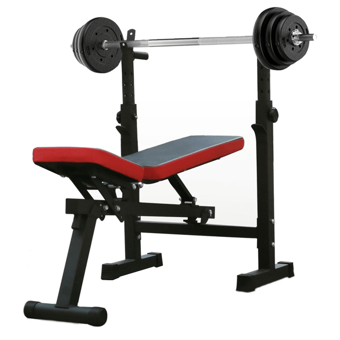 Adjustable Folding Sit up Bench Abdominal Muscles Strength Training Barbell Squat Rack Home Gym Fitness