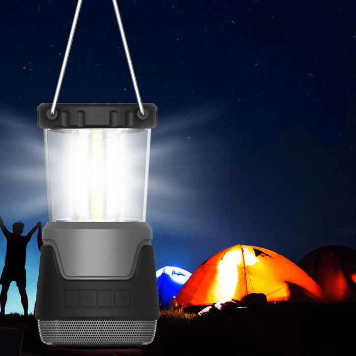 Ipree® 3-In-1 Camping Light Wireless Charger Bluetooth Speaker LED Tent Lamp Outdoor Hiking Fishing