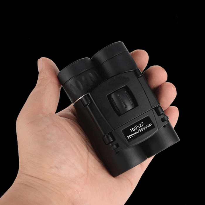 100X22 Mini HD Binoculars Folding Compact BAK4 Telescope High Powered Night Vision Binoculars