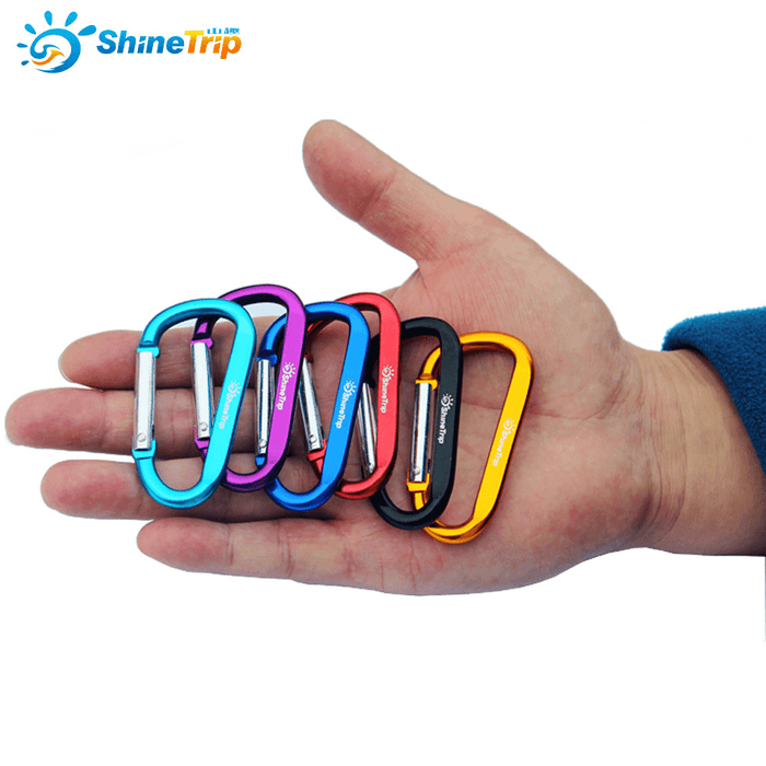 SHINETRIP Aluminum Buckles Outdoor Camping Multi-Function Hooks Key Chain Carabiner Tools