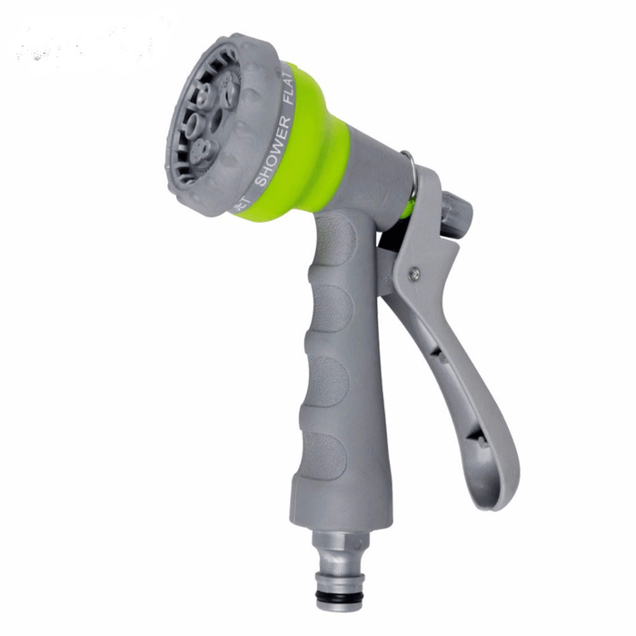 Aqualin Lawn Garden Home 7 Pattern Turret Hose Spray Nozzle and Water Spray Gun