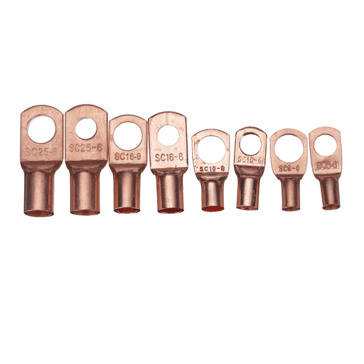 60Pcs Copper Ring Lug Terminal with Box Cable Lugs Crimp Terminals Wire Connector Terminal