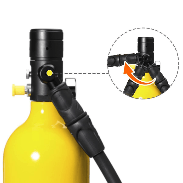 DIDEEP X4000Plus 1L Scuba Diving Cylinder Set Mini Oxygen Tank Respirator Snorkel Tube Anti-Fog Diving Goggles Air Pump Storage Bag