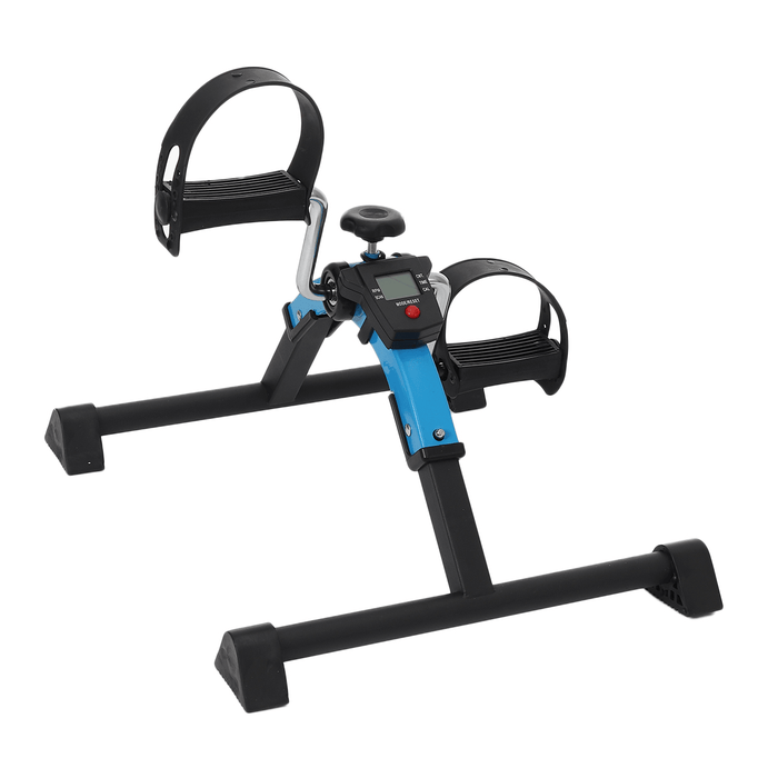 Home Indoor Fitness Bike Anti-Slip Pedal LCD Display Bike Leg Arm Exercise Mini Leg Rehabilitation Cycling Exercise Tools